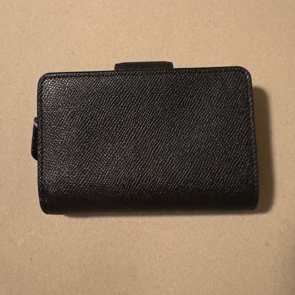 Coach Textured Black Leather Bifold Wallet - Picture 2 of 5